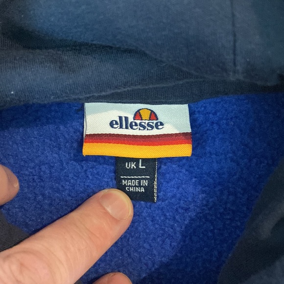 Ellesse Taliamento Hoodie in blue and navy men’s size large L - Picture 3 of 6